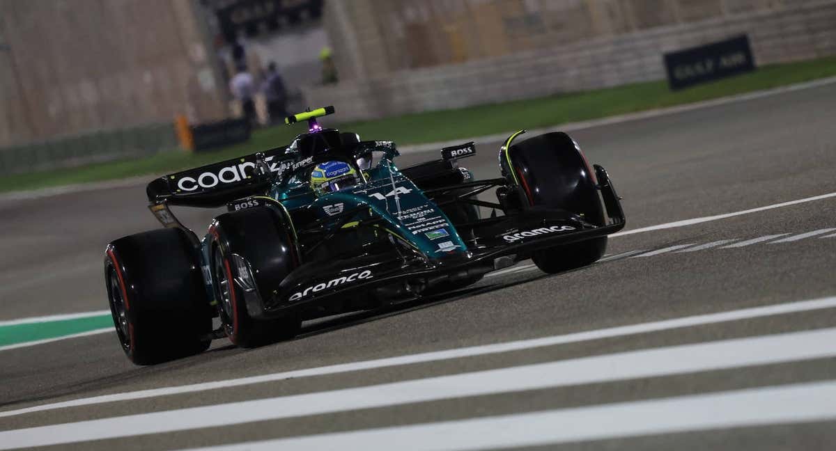 Fernando Alonso, durante la qualy del GP de Baréin.