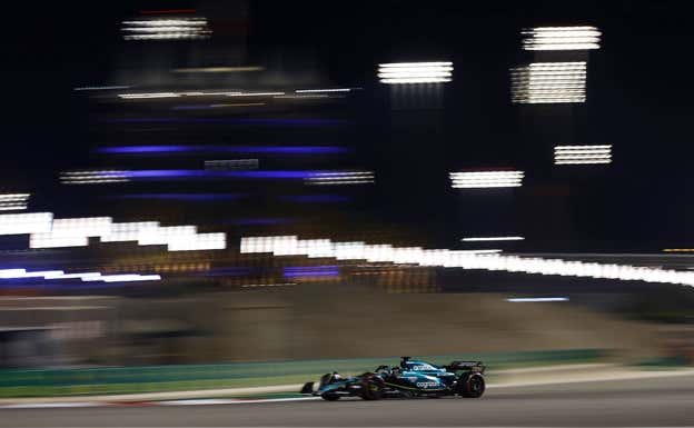 Lance Stroll, durante el sábado del GP de Baréin 2023.  Aston Martin