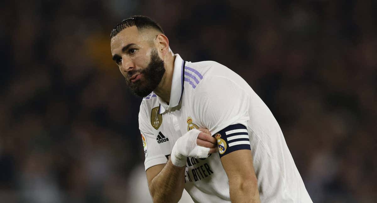 Benzema, en el partido contra el Betis./EFE