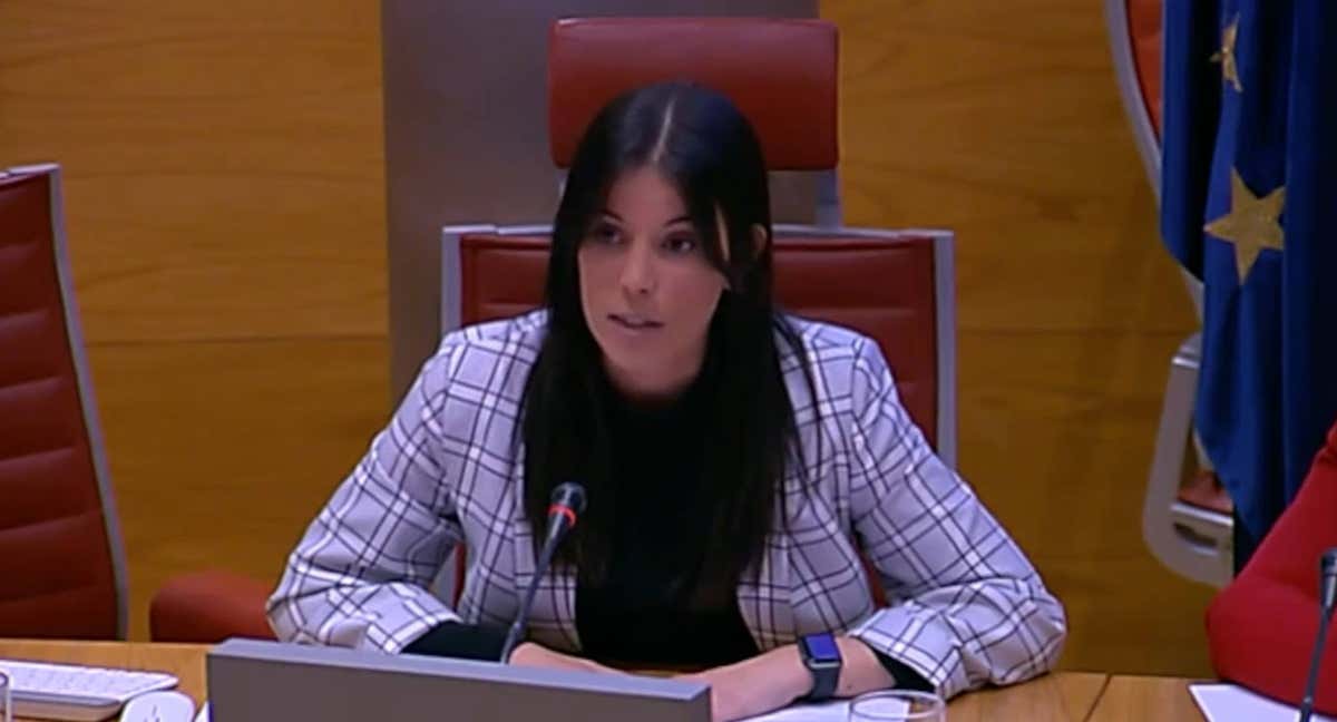 María del Carmen Jiménez, durante su comparecencia en el Senado