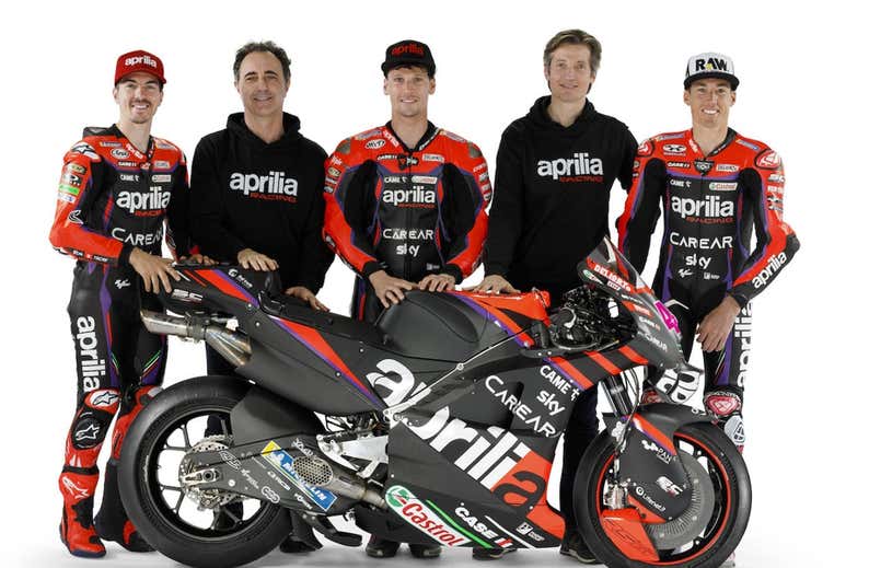 Aprilia presenta su 'Equipo A' reforzado pero sin la ventaja del factor sorpresa