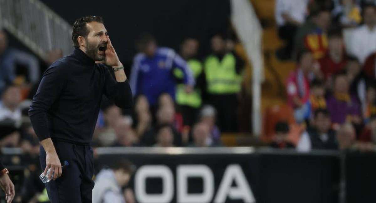Rubén Baraja en el duelo ante Osasuna.