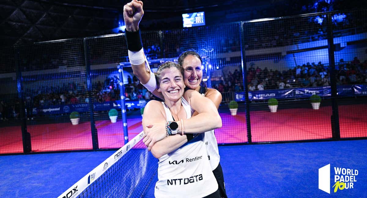 Ale y Gemma después de ganar en La Rioja.