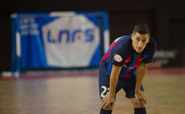 Carlos Ortiz, jugador del FC Barcelona Futsal.  LNFS