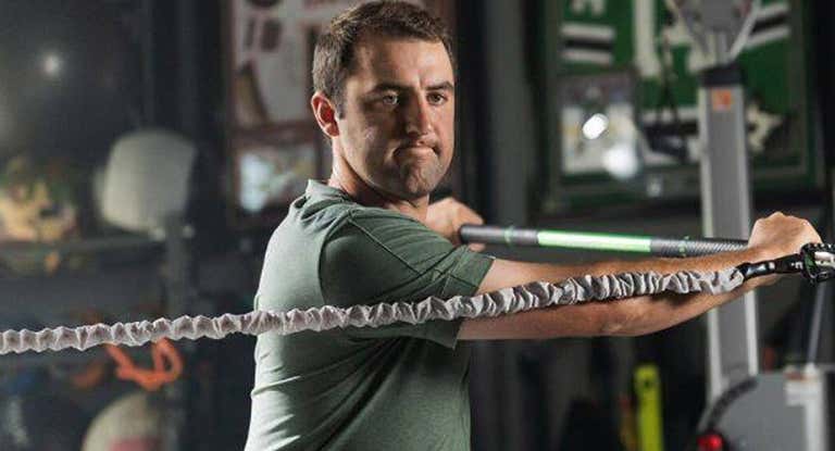 Scheffler, en el gimnasio.