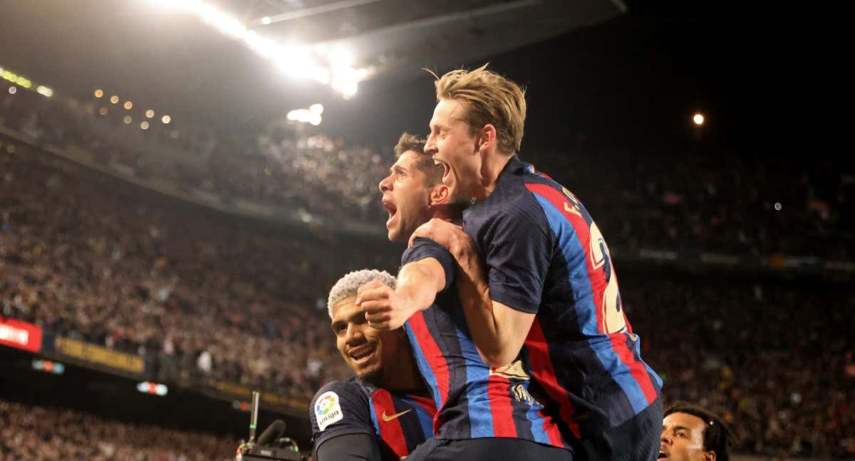 Sergi Roberto celebra su gol./REUTERS