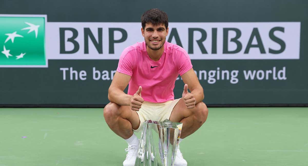 Alcaraz  Indian Wells. /JULIAN FINNEY / GETTY IMAGES