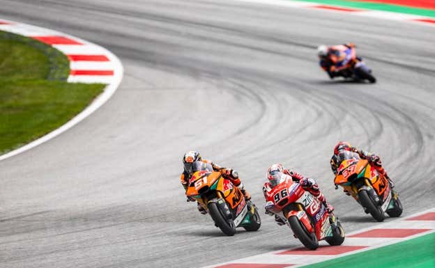 Carrera de Moto2 en Austria 2022.  KTM