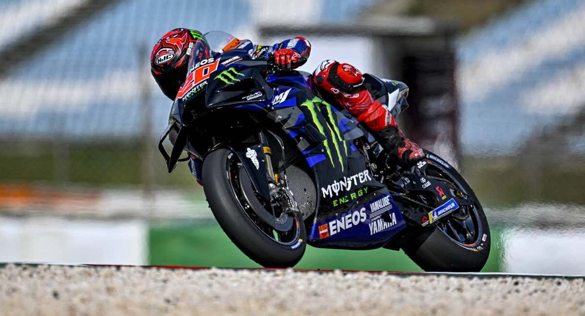 Fabio Quartararo en el test de Portimao 2023. /Monster Yamaha