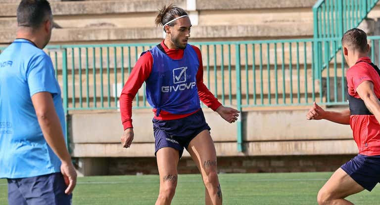Dragiša Gudelj, en un entrenamiento del Córdoba.