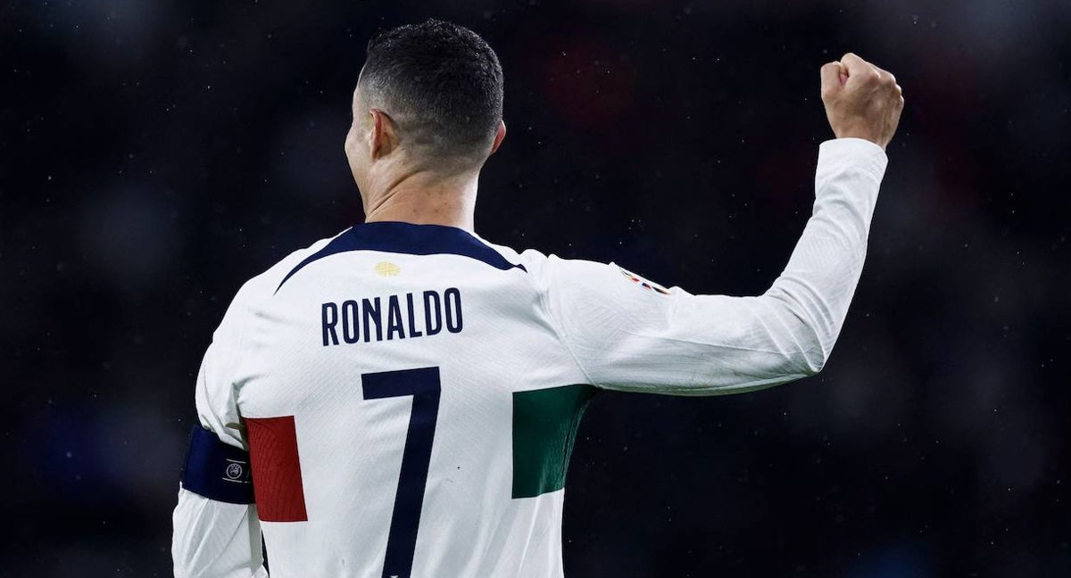 Cristiano celebra uno de sus goles.