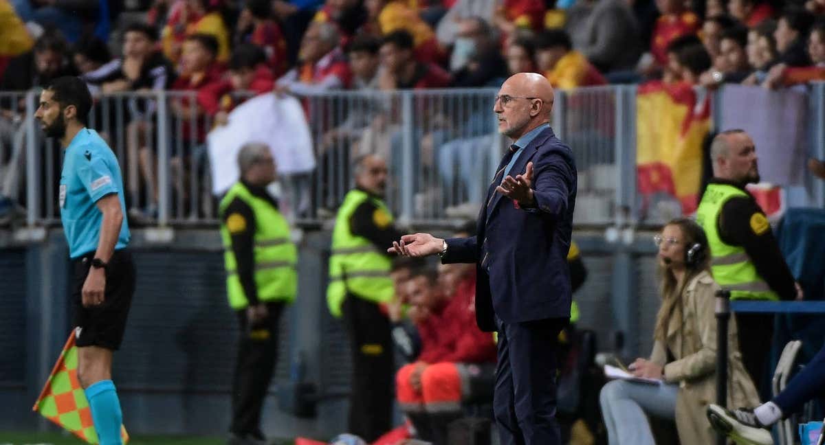 Luis de la Fuente durante su debut. /AFP