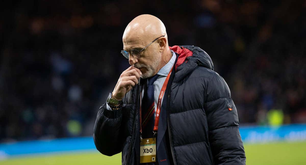 Luis de la FUente durante el partido. /GETTY