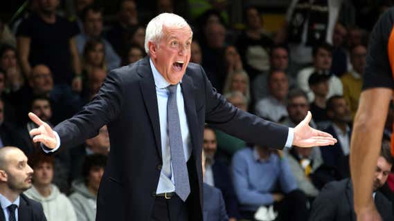 Zeljko Obradovic durante el último partido del Partizan en Euroliga./Getty Images