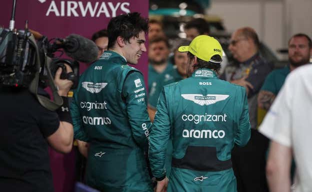 Lance Stroll y Fernando Alonso, en el pasado GP de Arabia Saudí 2023 de F1.  Aston Martin