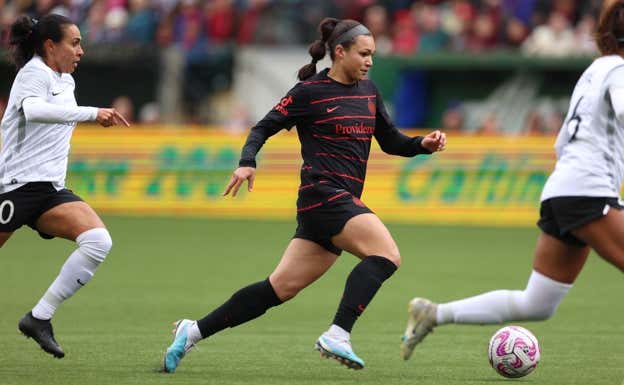Sophia Smith contra Orlando.  PORTLAND THORNS