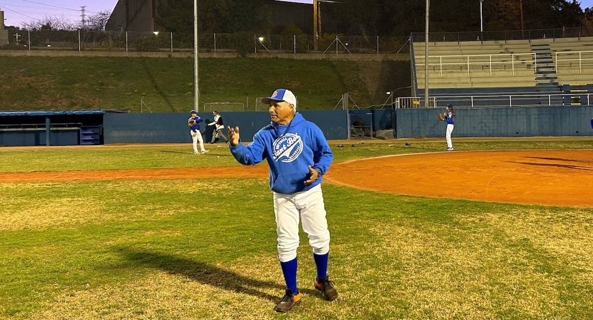 Juan durante un entrenamiento del Sant Boi.