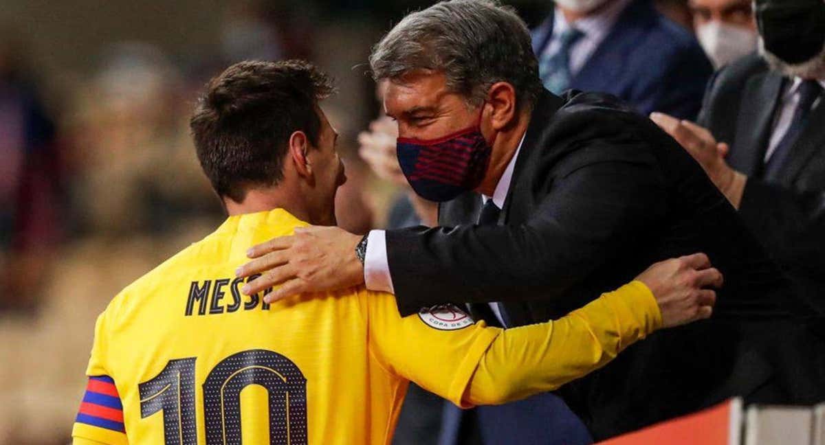 Messi y Laporta, en una imagen de archivo.