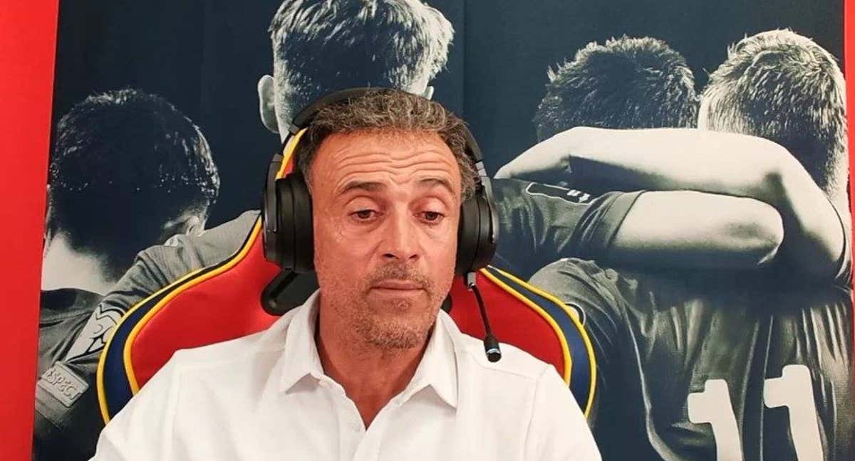 Luis Enrique, en uno de sus streams durante el Mundial. /CAPTURA TWITCH