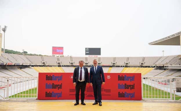 Laporta, en Montjuïc. FCB