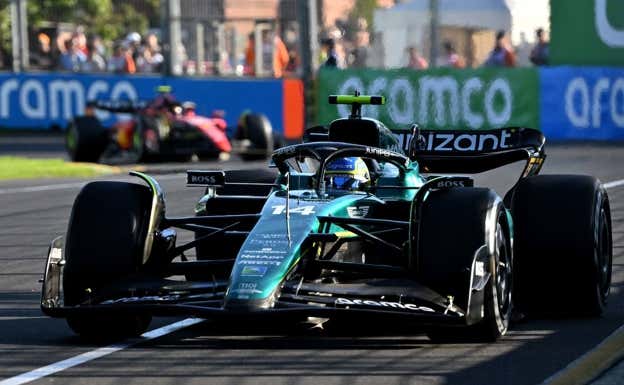 Fernando Alonso durante el GP de Australia de F1.  AFP
