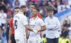 Hazard vuelve al Bernabéu siete meses después entre los pitos... y con una asistencia