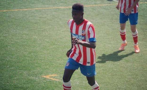 Jacob Mendy, en su etapa en el Atlético. Jacob Mendy