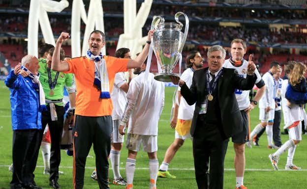 Clement y Ancelotti celebran la Décima del Real Madrid.  GETTY
