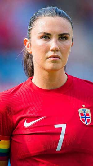 Ingrid Engen, con la selección de Noruega en la última Eurocopa.  GETTY