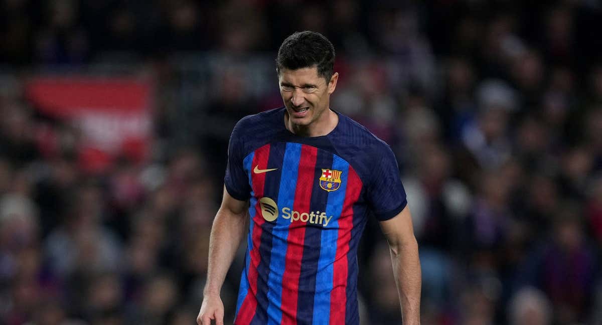 Lewandowski, en el clásico./GETTY