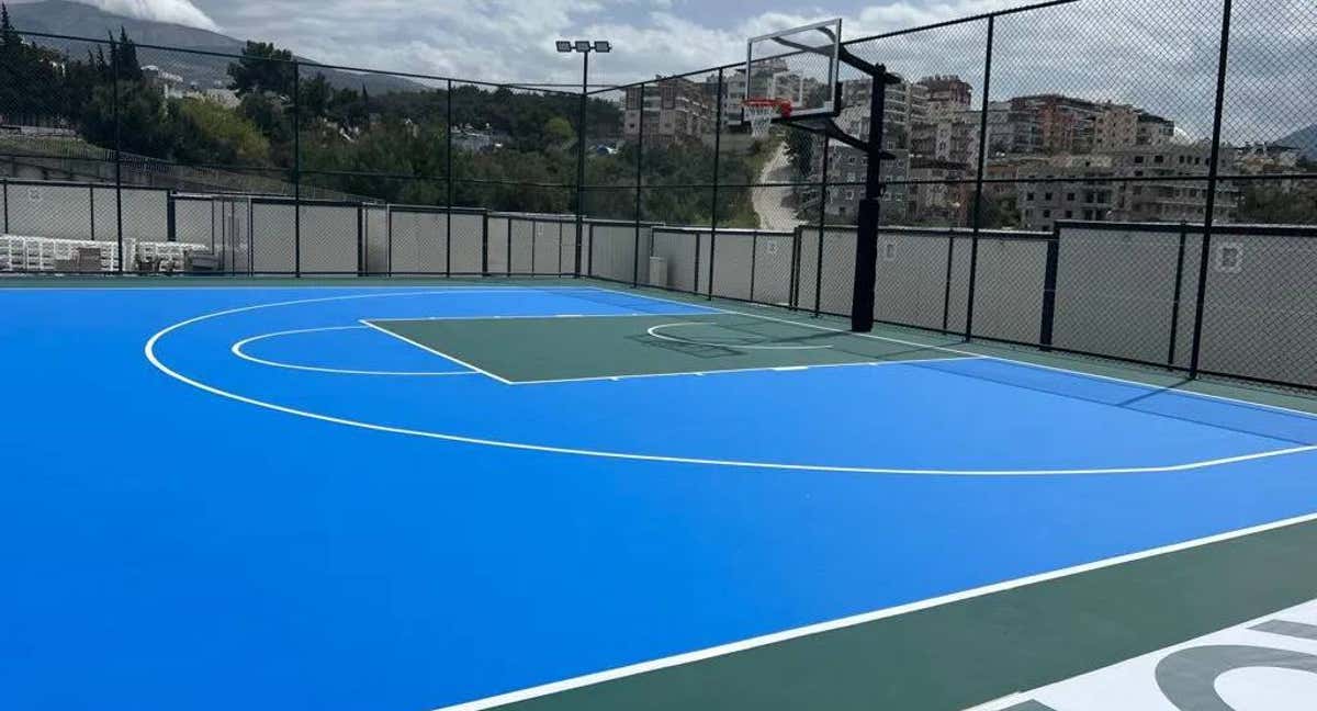 Una cancha de la Villa de Baloncesto creada en Turquía.