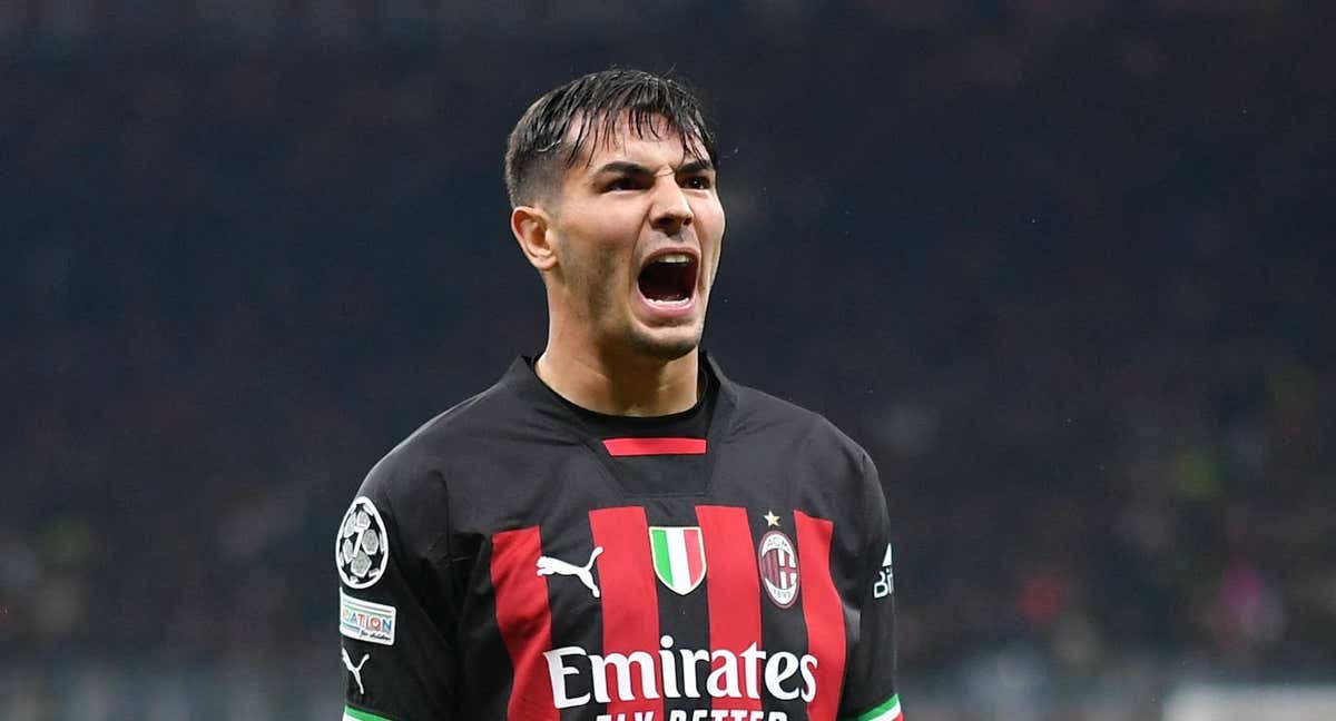 Brahim celebra el gol de Bennacer. /REUTERS