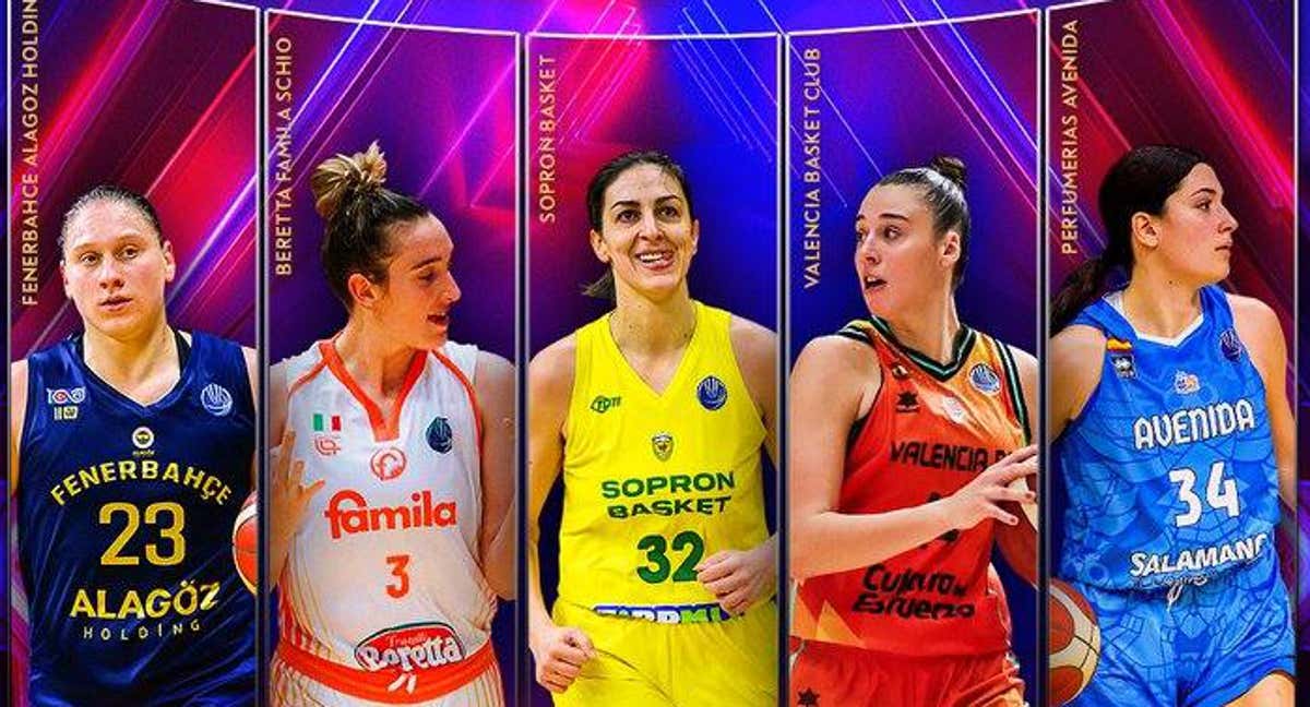 Raquel carrera, incluida en el Segundo Mejor Quinteto de la Euroliga. /FIBA