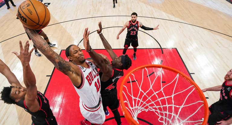 DeMar DeRozan en la eliminatoria ante los Raptors.