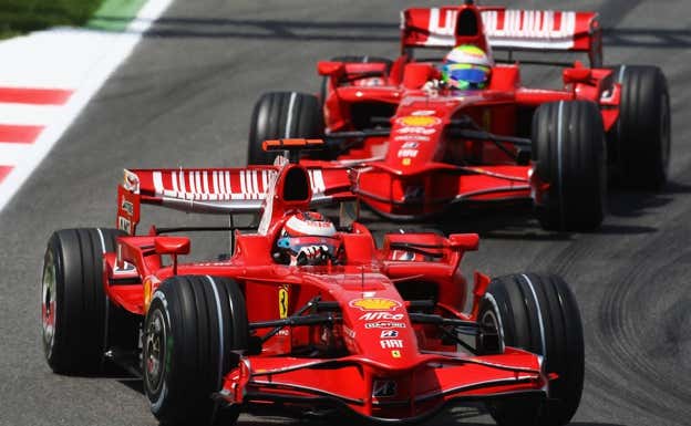 Raikkonen y Massa, en 2008.  Getty