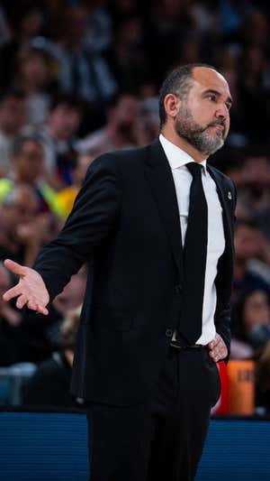 Chus Mateo, durante el partido.  ACB PHOTO/S. GORDON