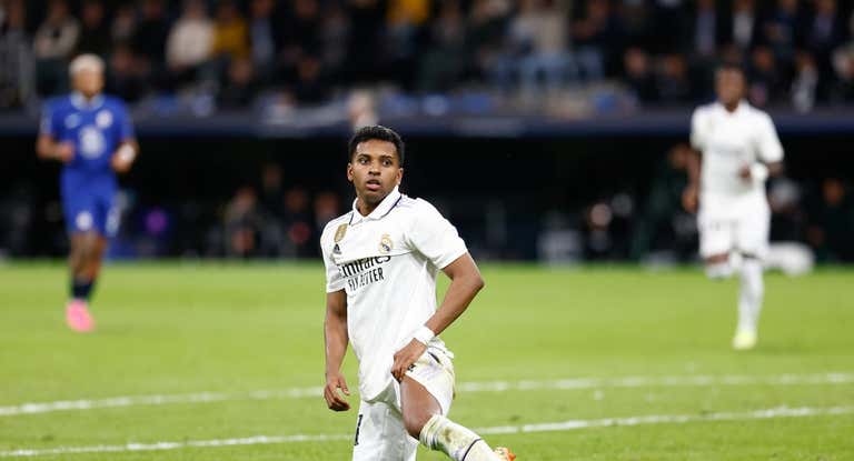 Rodrygo, en el partido de ida contra el Chelsea.