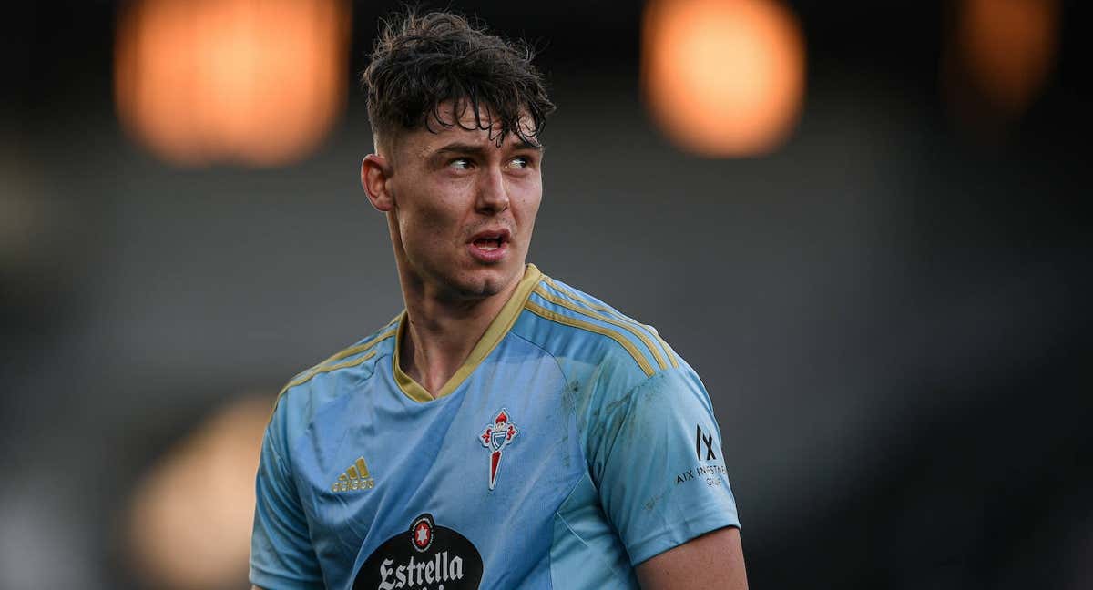 Strand Larsen, en un partido con el Celta esta temporada. /Getty