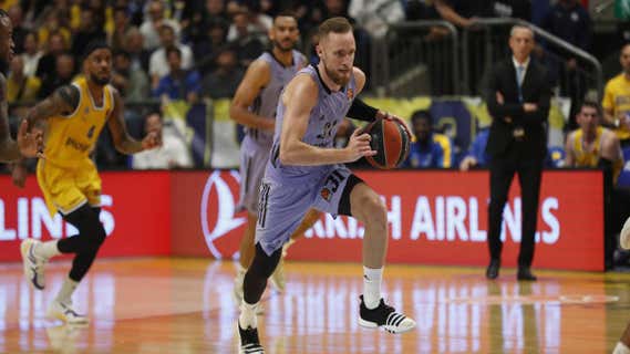 Dzanan Musa durante el último partio del Real Madrid en Euroliga./Efe