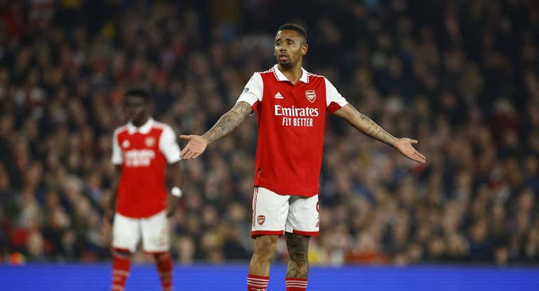 Gabriel Jesus durante el empate ante el Southampton.