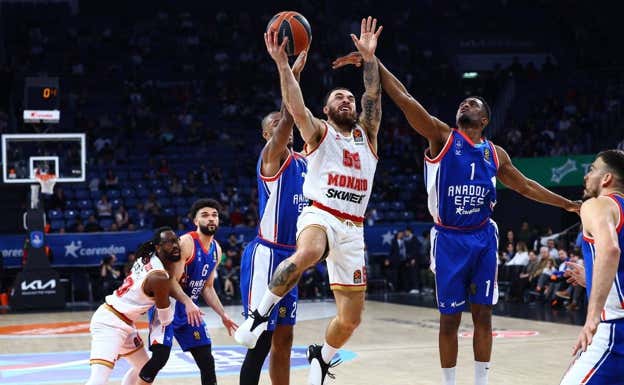 Mike James en acción frente al Efes. Efe