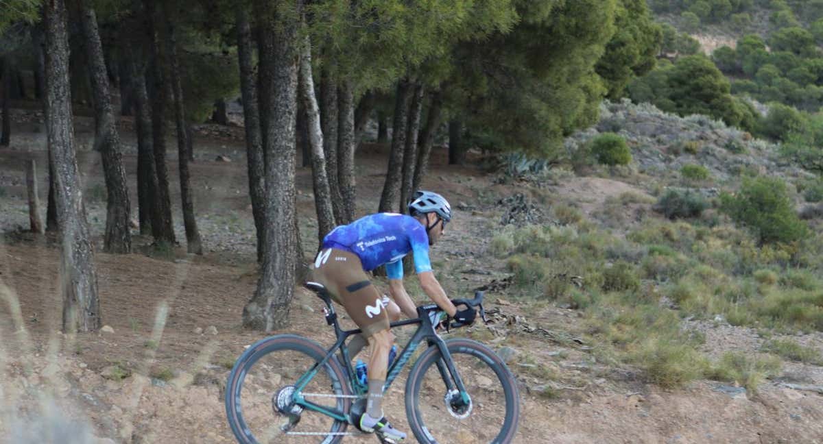 Alejandro Valverde, en un momento de la prueba de este domingo en Berja (Almería) /Movistar