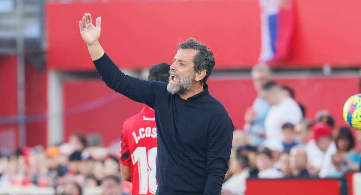Quique Sánchez Flores, durante el partido contra el Mallorca. /EFE