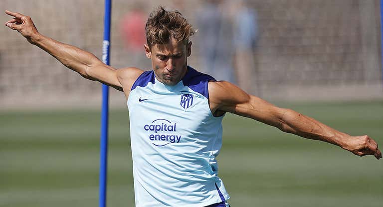 Marcos Llorente, en un entrenamiento.