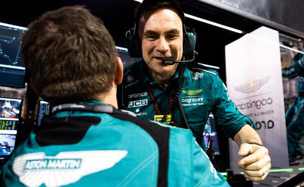 Dan Fallows, director técnico de Aston Martin, durante la temporada 2023 de F1.  Aston Martin