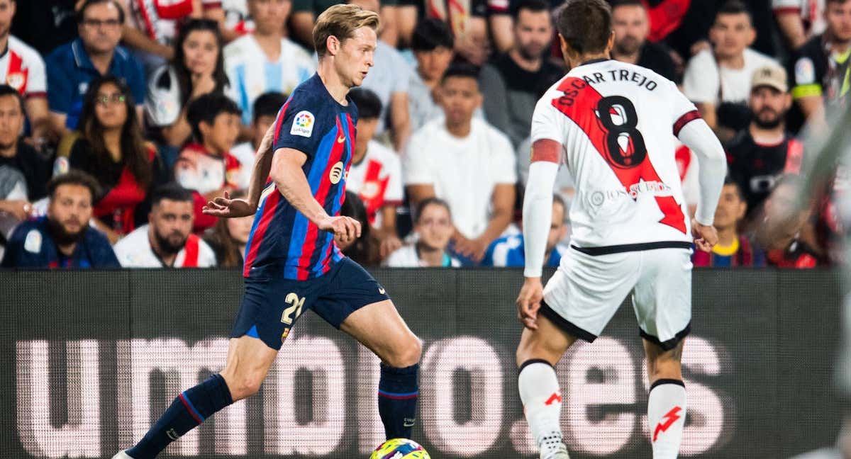 Frenkie de Jong evidenció falta de chispa en Vallecas. /FC BARCELONA