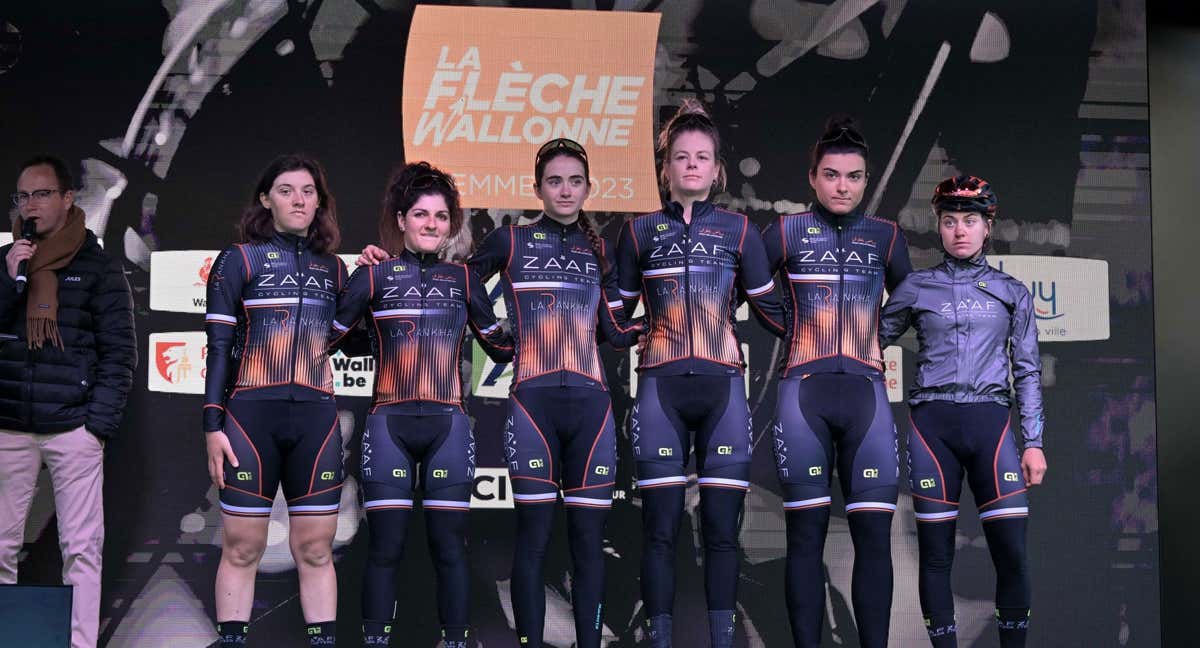 El bloque de Zaaf Cycling Team para la Flecha Valona, su última carrera hasta la fecha.