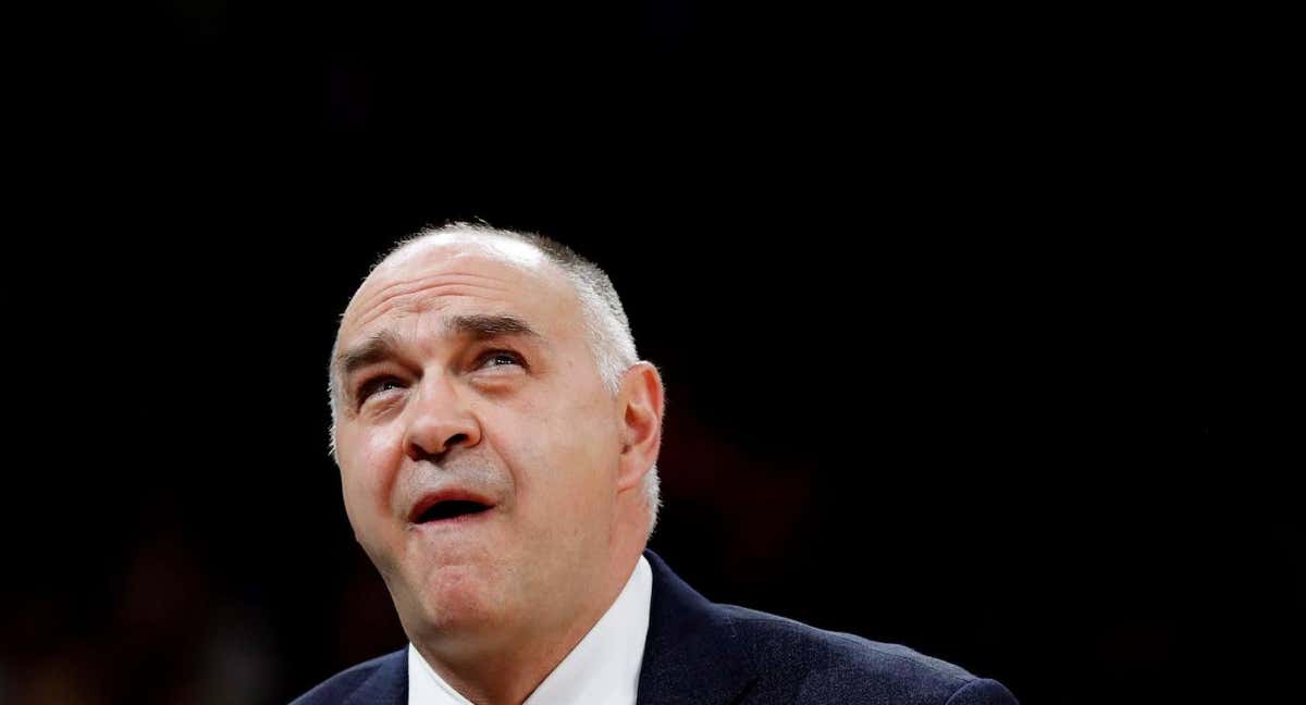 Pablo Laso durante un partido en el WiZink Center./EFE