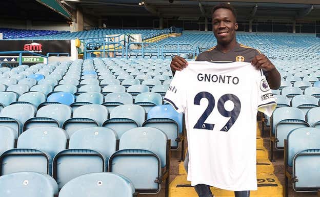 Gnonto, durante su presentación. Leeds United