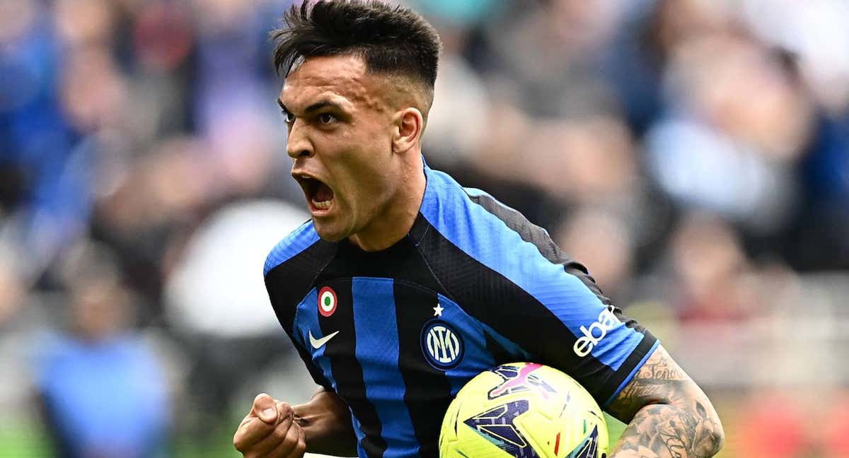 Lautaro celebra el gol del empate.